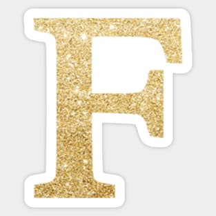 The Letter F Gold Metallic Sticker